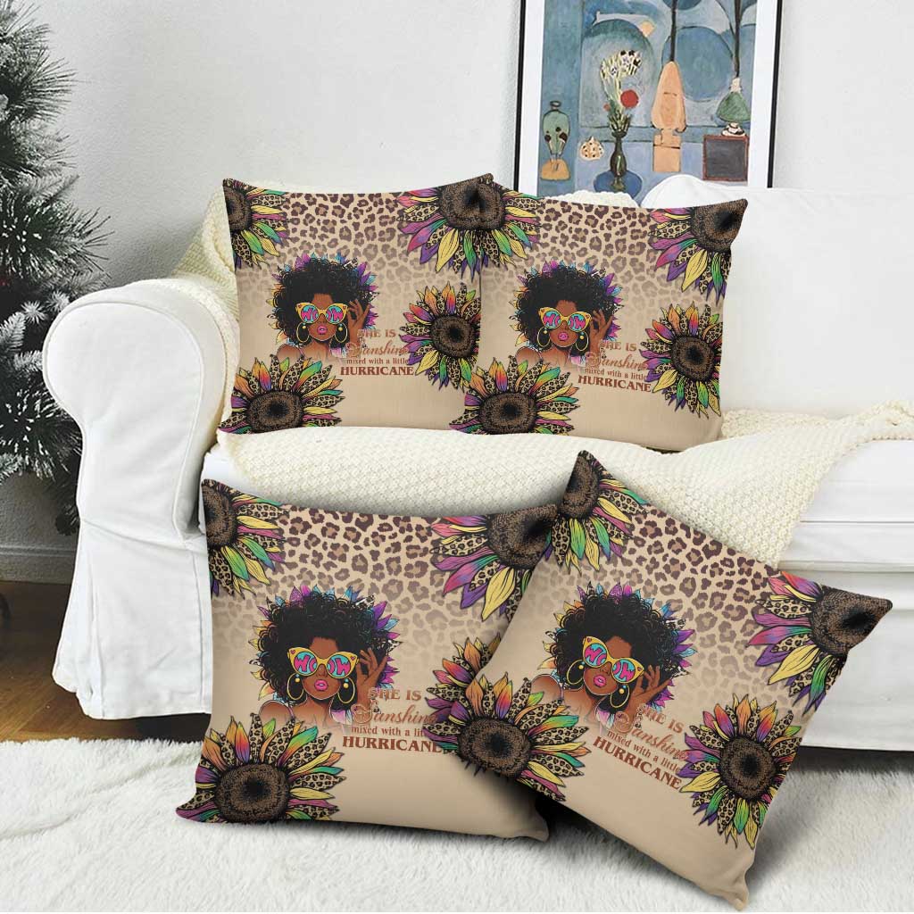 Black Her Story Sunshine Hurricane Pillow Cover Empowered Black Woman - African Pride