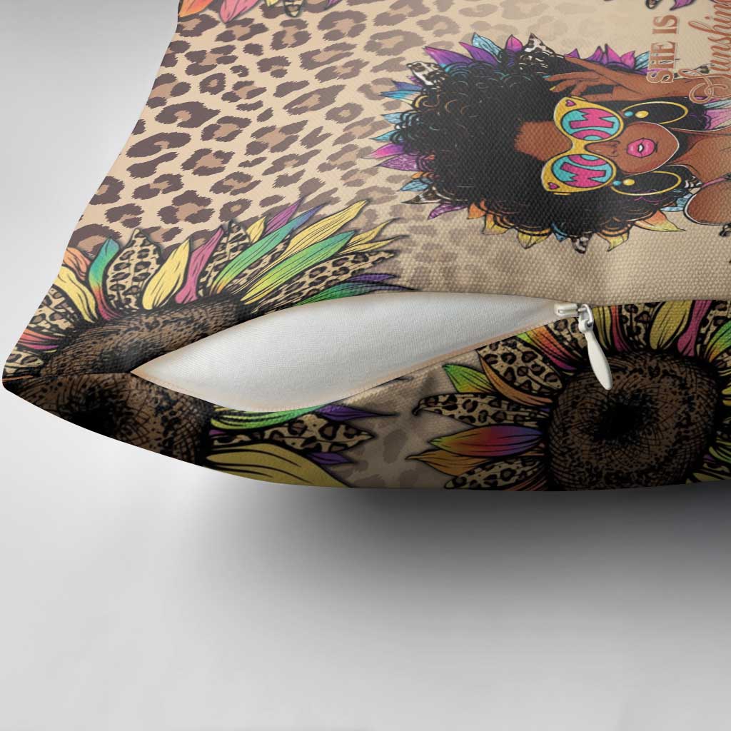Black Her Story Sunshine Hurricane Pillow Cover Empowered Black Woman - African Pride