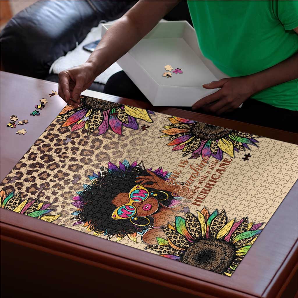 Black Her Story Sunshine Hurricane Puzzle Empowered Black Woman - African Pride