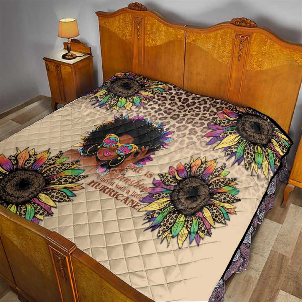 Black Her Story Sunshine Hurricane Quilt Empowered Black Woman - African Pride