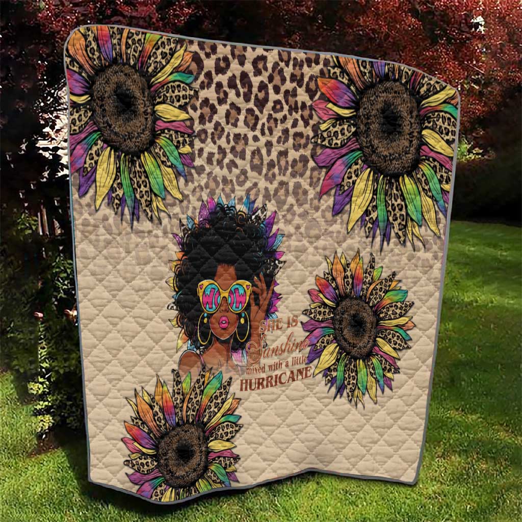 Black Her Story Sunshine Hurricane Quilt Empowered Black Woman - African Pride