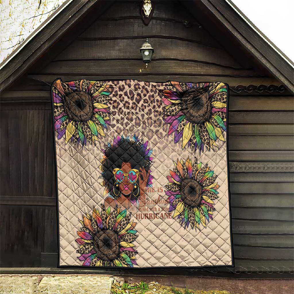 Black Her Story Sunshine Hurricane Quilt Empowered Black Woman - African Pride