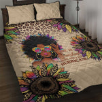 Black Her Story Sunshine Hurricane Quilt Bed Set Empowered Black Woman - African Pride