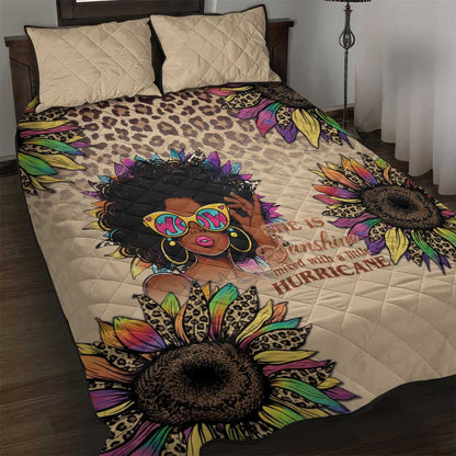 Black Her Story Sunshine Hurricane Quilt Bed Set Empowered Black Woman - African Pride