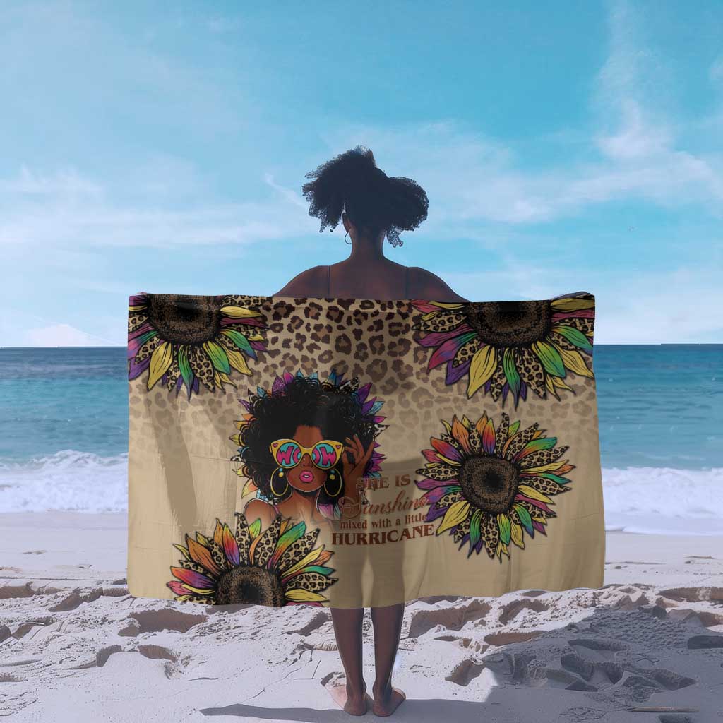 Black Her Story Sunshine Hurricane Sarong Empowered Black Woman - African Pride