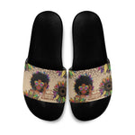 Black Her Story Sunshine Hurricane Slide Sandals Empowered Black Woman - African Pride