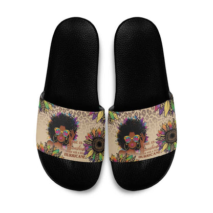 Black Her Story Sunshine Hurricane Slide Sandals Empowered Black Woman - African Pride