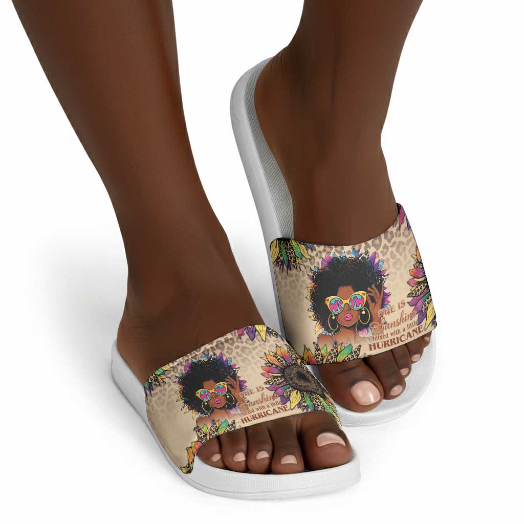 Black Her Story Sunshine Hurricane Slide Sandals Empowered Black Woman - African Pride