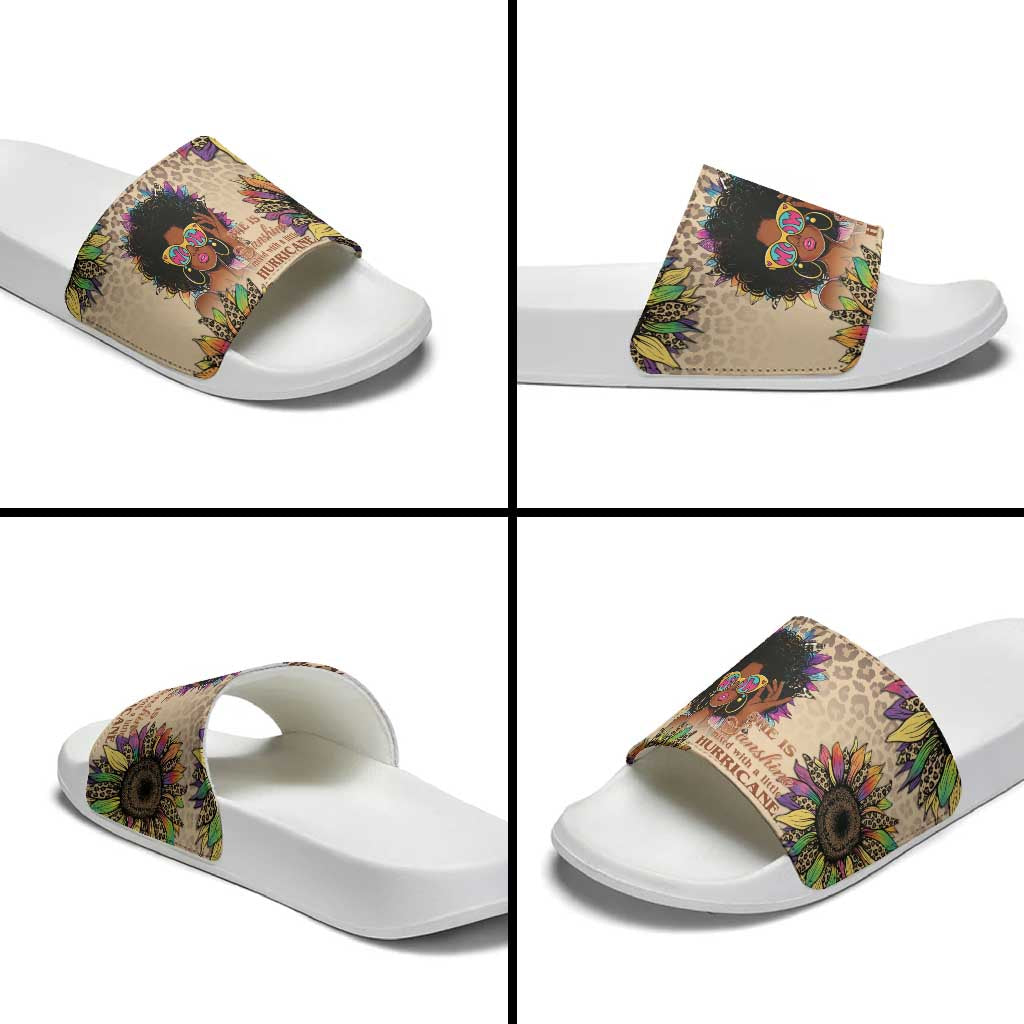 Black Her Story Sunshine Hurricane Slide Sandals Empowered Black Woman - African Pride