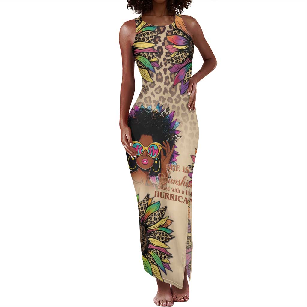 Black Her Story Sunshine Hurricane Tank Maxi Dress Empowered Black Woman - African Pride