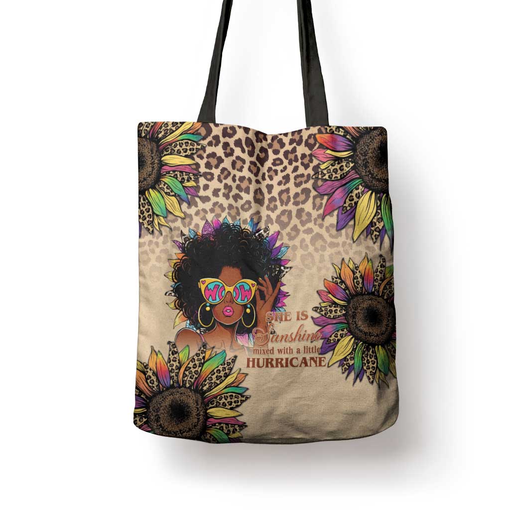 Black Her Story Sunshine Hurricane Tote Bag Empowered Black Woman - African Pride