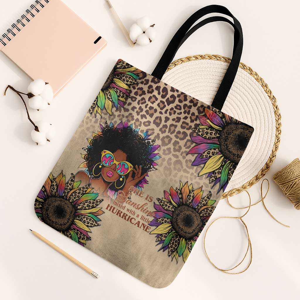 Black Her Story Sunshine Hurricane Tote Bag Empowered Black Woman - African Pride