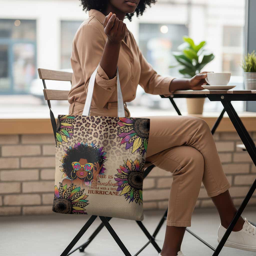 Black Her Story Sunshine Hurricane Tote Bag Empowered Black Woman - African Pride