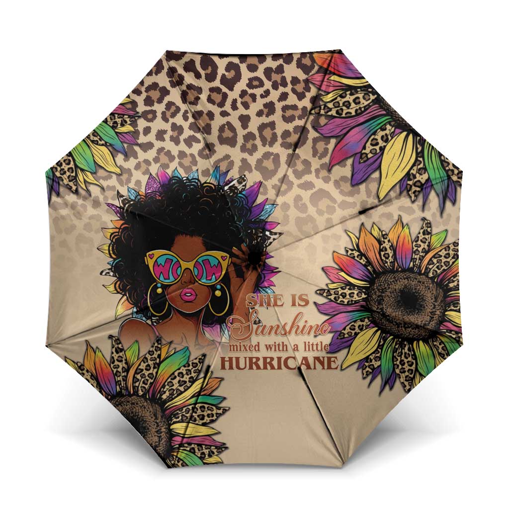 Black Her Story Sunshine Hurricane Umbrella Empowered Black Woman - African Pride