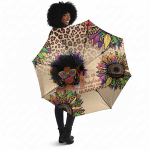 Black Her Story Sunshine Hurricane Umbrella Empowered Black Woman - African Pride