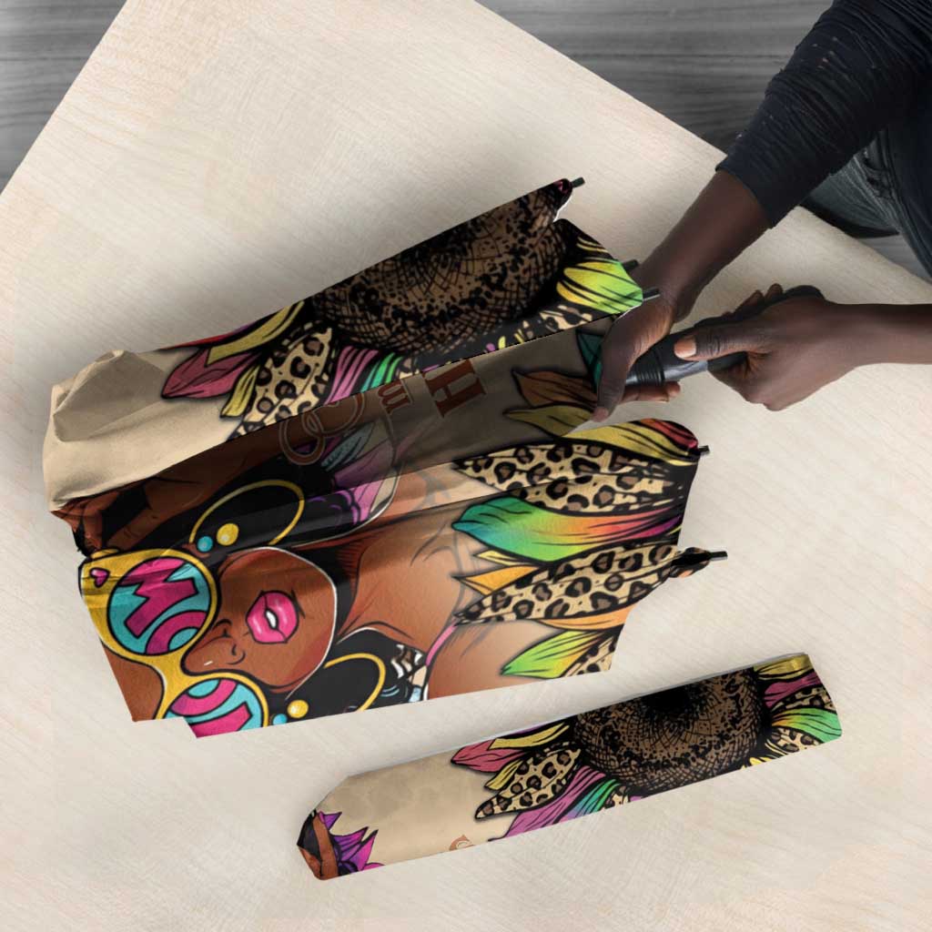 Black Her Story Sunshine Hurricane Umbrella Empowered Black Woman - African Pride
