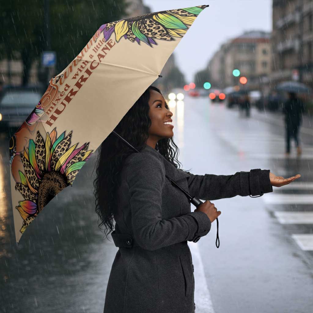 Black Her Story Sunshine Hurricane Umbrella Empowered Black Woman - African Pride