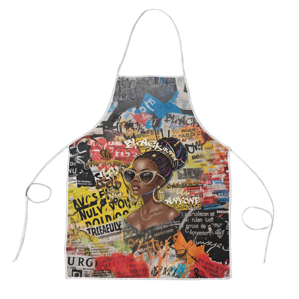 Black Her Story Graffiti Queen Apron Black Woman Empowerment - African Pride