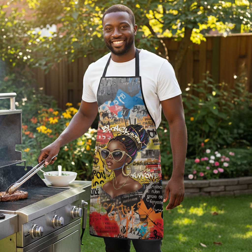 Black Her Story Graffiti Queen Apron Black Woman Empowerment - African Pride