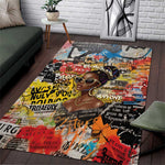 Black Her Story Graffiti Queen Area Rug Black Woman Empowerment - African Pride