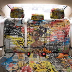 Black Her Story Graffiti Queen Back Car Seat Cover Black Woman Empowerment - African Pride