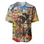 Black Her Story Graffiti Queen Baseball Jersey Black Woman Empowerment - African Pride