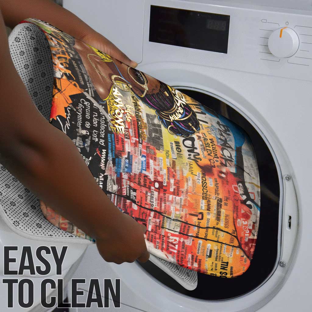 Black Her Story Graffiti Queen Bathroom Set Black Woman Empowerment - African Pride