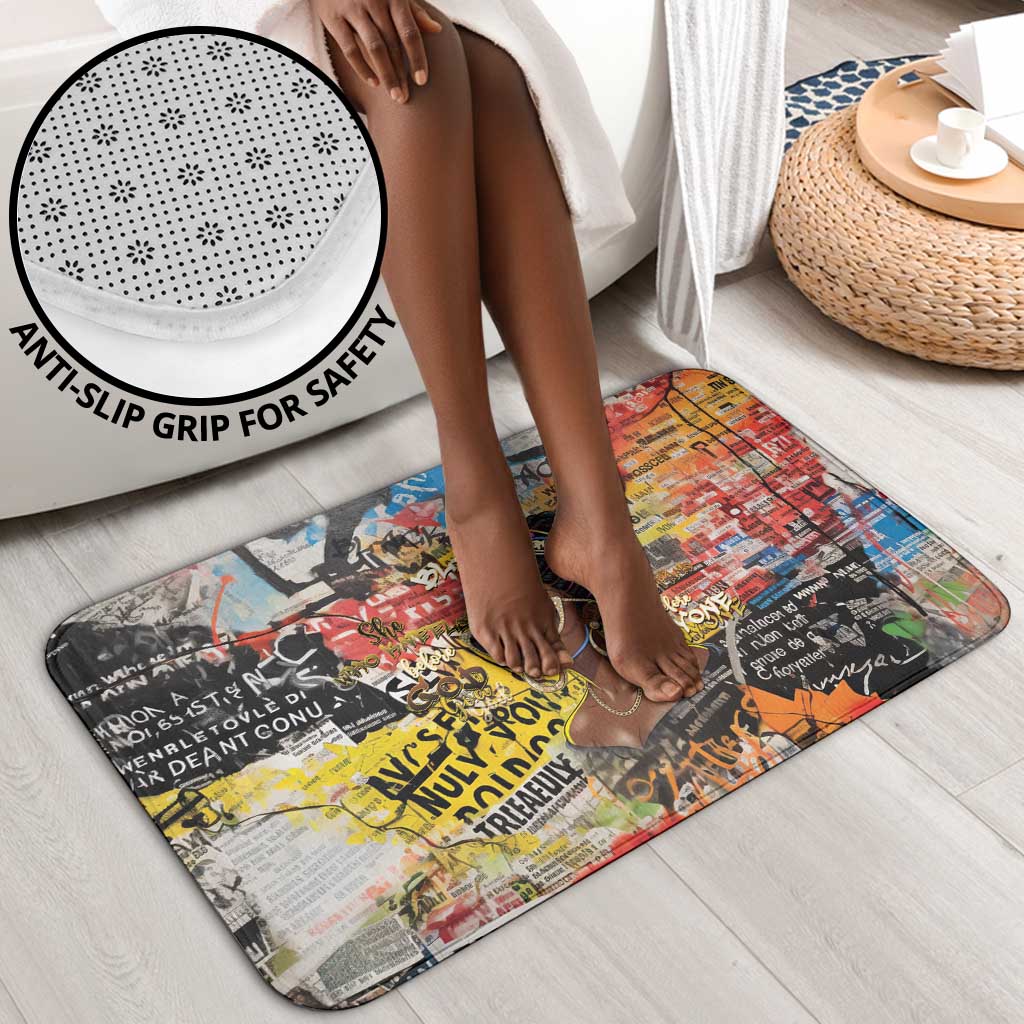 Black Her Story Graffiti Queen Bathroom Set Black Woman Empowerment - African Pride
