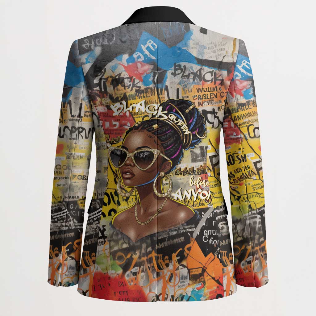 Black Her Story Graffiti Queen Blazer Black Woman Empowerment - African Pride