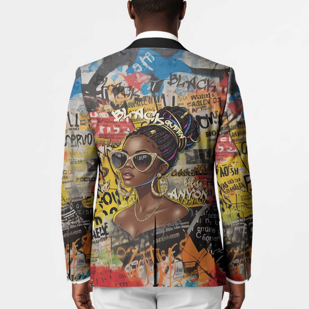 Black Her Story Graffiti Queen Blazer Black Woman Empowerment - African Pride