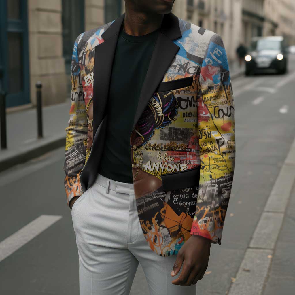 Black Her Story Graffiti Queen Blazer Black Woman Empowerment - African Pride