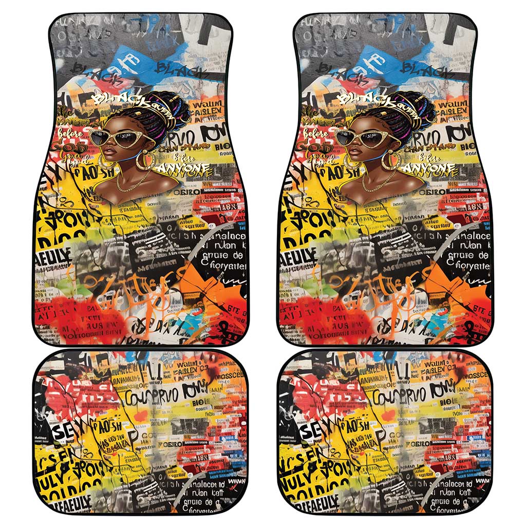 Black Her Story Graffiti Queen Car Mats Black Woman Empowerment - African Pride
