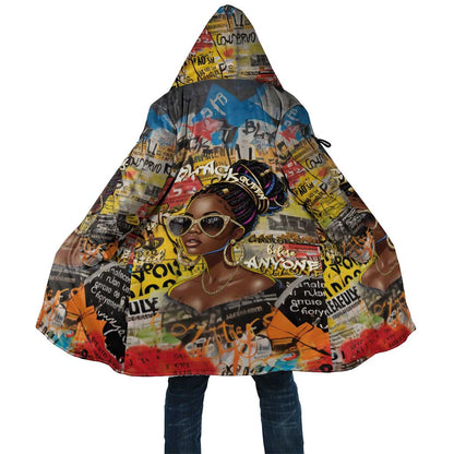 Black Her Story Graffiti Queen Cloak Black Woman Empowerment - African Pride