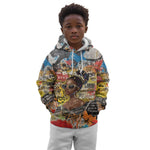 Black Her Story Graffiti Queen Kid Hoodie Black Woman Empowerment - African Pride