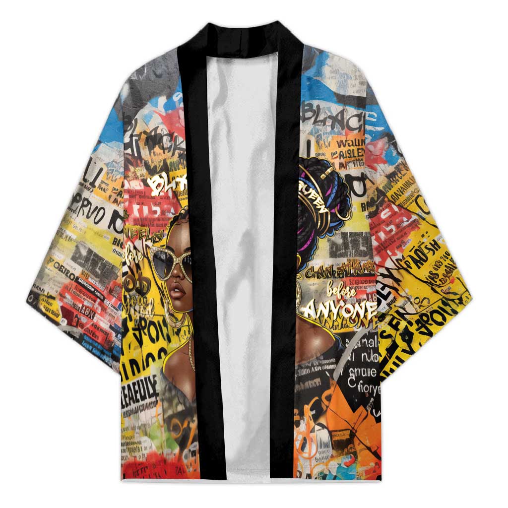 Black Her Story Graffiti Queen Kimono Black Woman Empowerment - African Pride