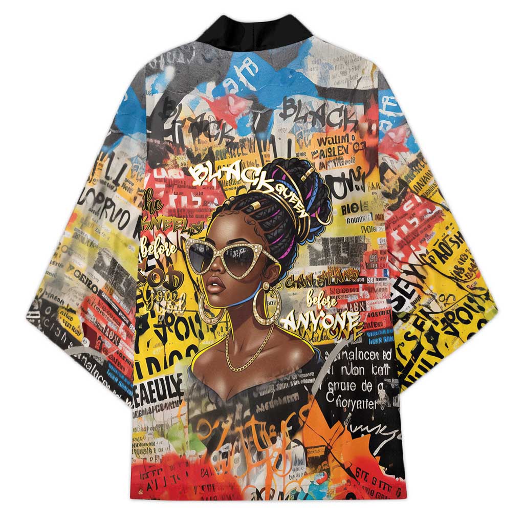 Black Her Story Graffiti Queen Kimono Black Woman Empowerment - African Pride