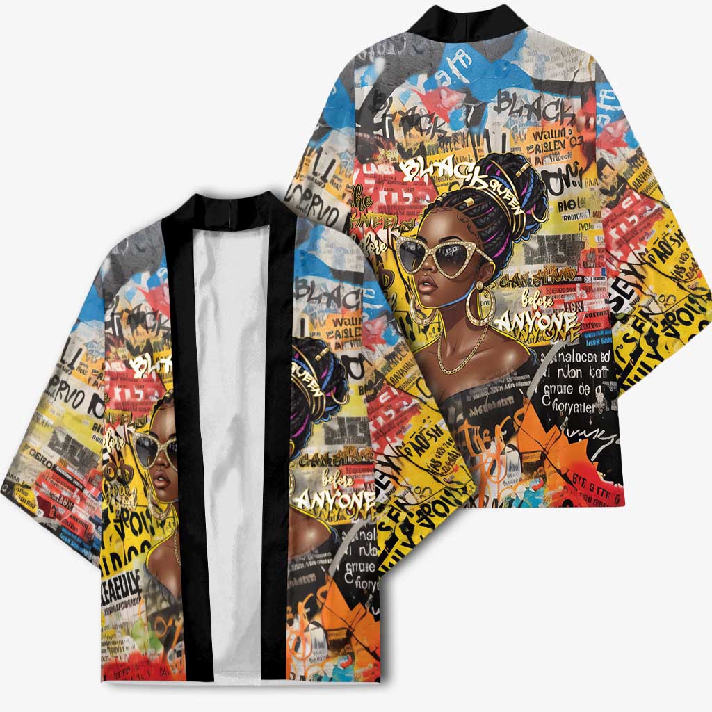 Black Her Story Graffiti Queen Kimono Black Woman Empowerment - African Pride