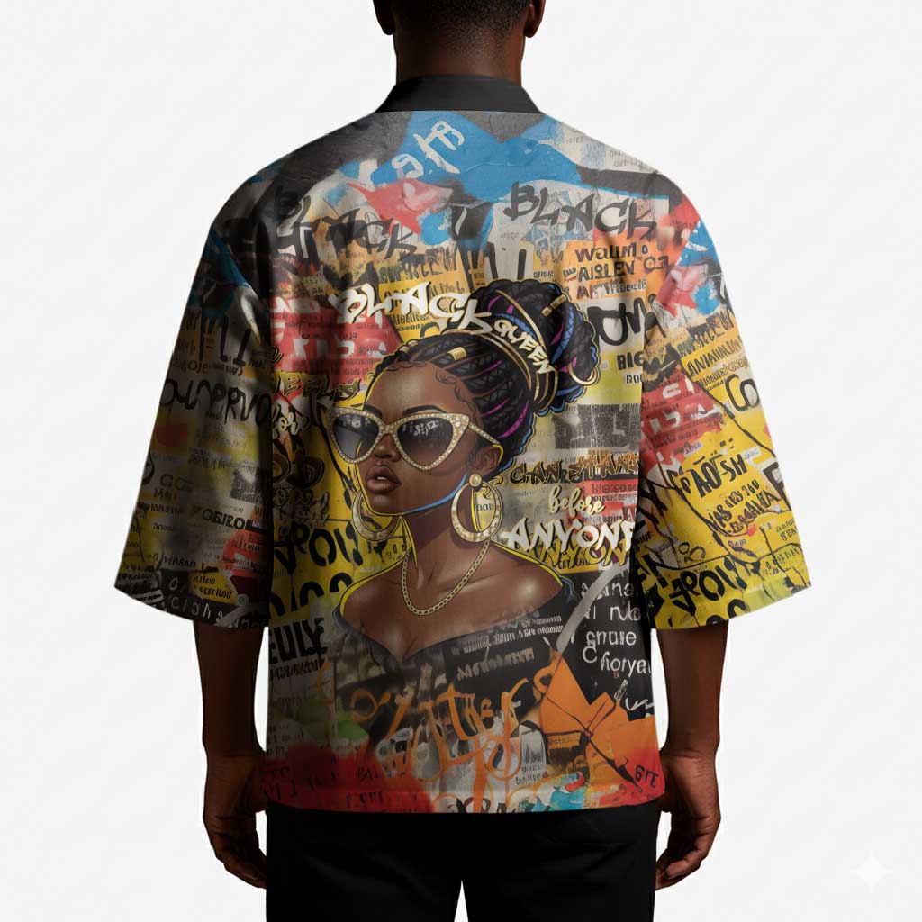 Black Her Story Graffiti Queen Kimono Black Woman Empowerment - African Pride