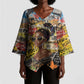 Black Her Story Graffiti Queen Kimono Sleeve Blouse Black Woman Empowerment - African Pride