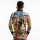 Black Her Story Graffiti Queen Long Sleeve Polo Shirt Black Woman Empowerment - African Pride