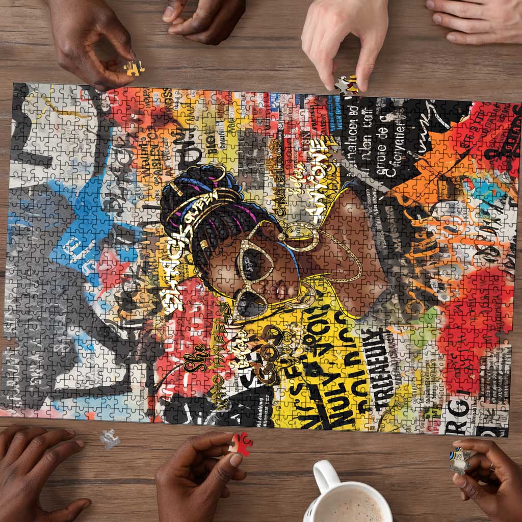 Black Her Story Graffiti Queen Puzzle Black Woman Empowerment - African Pride