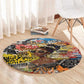 Black Her Story Graffiti Queen Round Carpet Black Woman Empowerment - African Pride
