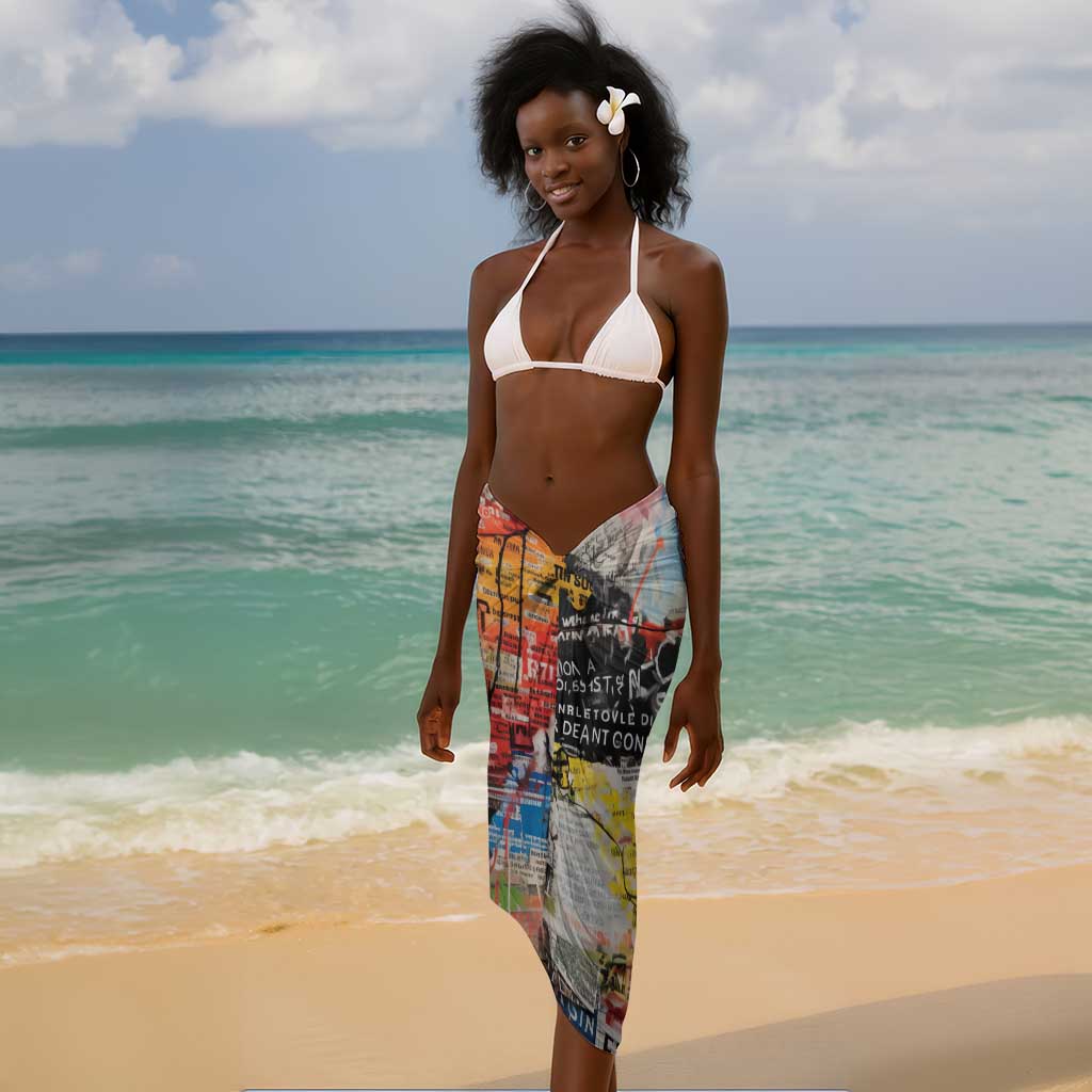 Black Her Story Graffiti Queen Sarong Black Woman Empowerment - African Pride