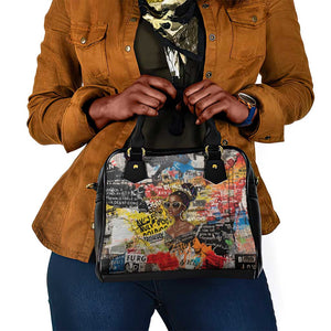 Black Her Story Graffiti Queen Shoulder Handbag Black Woman Empowerment - African Pride