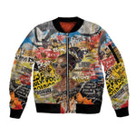 Black Her Story Graffiti Queen Sleeve Zip Bomber Jacket Black Woman Empowerment - African Pride