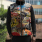 Black Her Story Graffiti Queen Sleeveless Puffer Jacket Black Woman Empowerment - African Pride