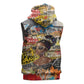 Black Her Story Graffiti Queen Sleeveless Zip Hoodie Black Woman Empowerment - African Pride
