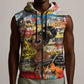 Black Her Story Graffiti Queen Sleeveless Zip Hoodie Black Woman Empowerment - African Pride