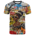 Black Her Story Graffiti Queen T shirt Black Woman Empowerment - African Pride