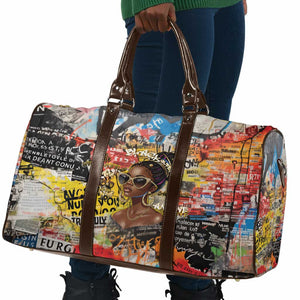 Black Her Story Graffiti Queen Travel Bag Black Woman Empowerment - African Pride